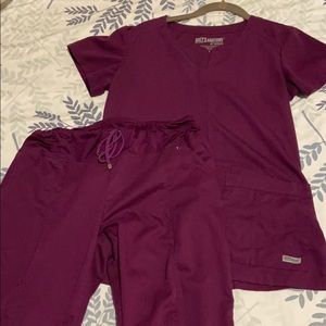 Size small Greys Anatomy scrub set